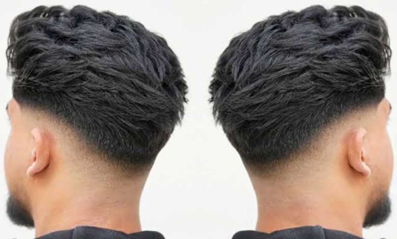 mid taper fade black male